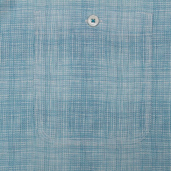 Bugatchi Shirt Men's XL (Size Tag Cut) Blue Long Sleeve Classic Fit - Picture 5 of 16
